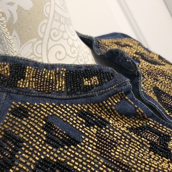 Chico's Jean's Embroidered Jaquet - sz 0 - Picture 5 of 8